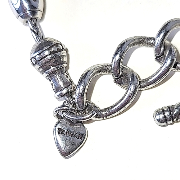 BRIGHTON SPINNING HEART CHARM BRACELET - TWO-TONE - RETIRED DESIGN - Picture 8 of 9